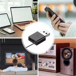 BT Receiver For Car Aux Handsfree Calling Aux Input BT 5.3 Receiver U Disk Player 2-in-1 Design Built-in Microphone For Music