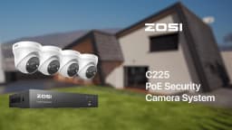 ZOSI 4K 8MP 5MP POE Video Surveillance Kit 8CH H.265 Home CCTV NVR Set Color Night Vision AI Detection IP Security Camera System