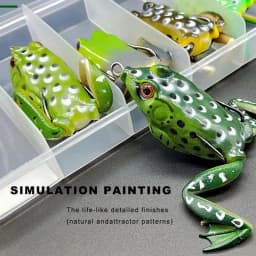 Trout And Bass Fishing Lures Soft Swimbait Fishing Frog Topwater Lures Realistic Frog Shape Simulation Soft Baits Reusable 5pcs