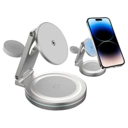 Phone Charger Stand Anti-Skid Magnetic Charger Charging Dock Zinc Alloy Phone Watch Charging Stand With 360 Rotation Design