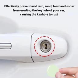 Car Door Lock Stickers 4PCS Car Door Lock Keyhole Protector Stickers Trim Anti-Blocking Car Door Holes Cap For Truck Suv Van