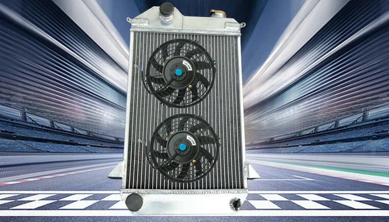 3 Row Aluminum Radiator + Fan For Triumph TR TR4 1961 1962 1963 1964 1965 Manual MT 61 62 63 64 65