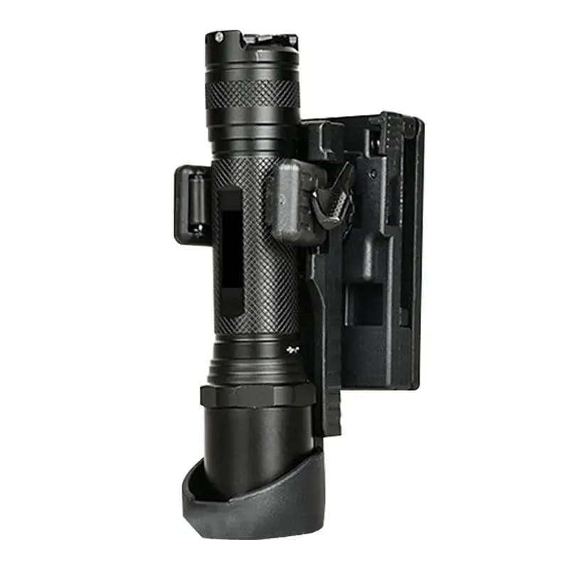 Flashlight Holder Duty Belt Rotatable Flashlight Carrier Gear Flashlight Belt Holder Portable Light Carry Case Flashlight Pouch