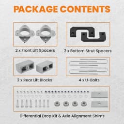 3.5" Front 3" Rear Level Lift Kit For Chevy Silverado 1500 4x4 2007-2018 6 Lug for 1500 New Body 4WD 2014-2018