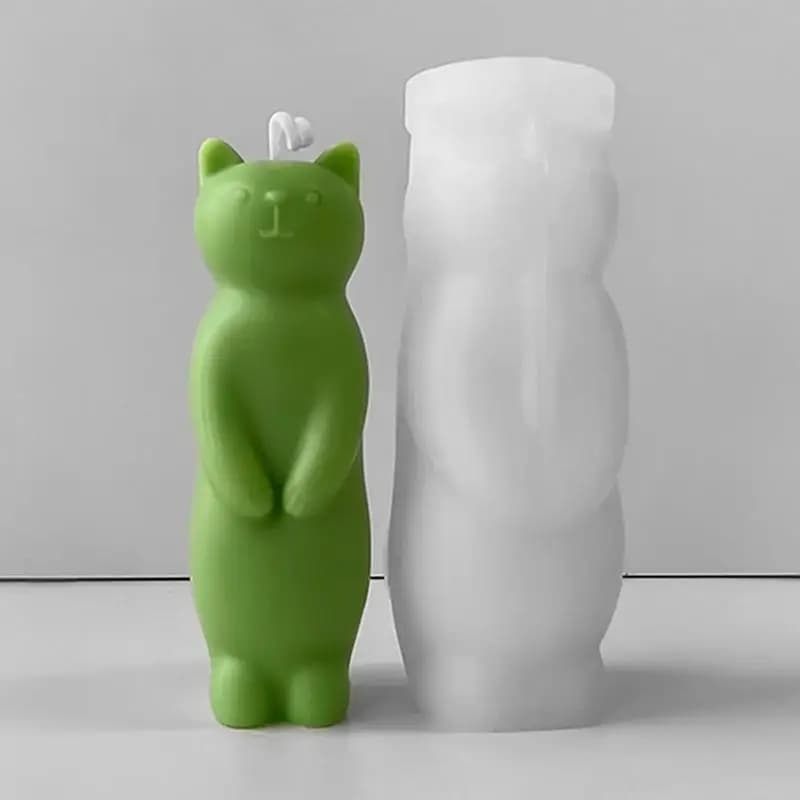 Silicone Cat Mold 3D Cat Silicone Mold Cat Mould For Soapbar & Animal Aromatherapy Candle Making Handmade Mould Creative