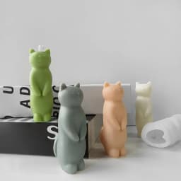 Silicone Cat Mold 3D Cat Silicone Mold Cat Mould For Soapbar & Animal Aromatherapy Candle Making Handmade Mould Creative