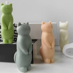 Silicone Cat Mold 3D Cat Silicone Mold Cat Mould For Soapbar & Animal Aromatherapy Candle Making Handmade Mould Creative