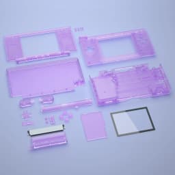 eXtremeRate Replacement Full Housing Shell for Nintendo DS Lite for NDSL - Clear Atomic Purple