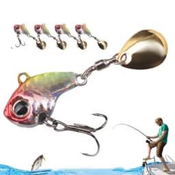 Fishing Lures VIB Tail Spinners Bait For Saltwater Bass Lures Fishing Spinner Blade Fishing Jig Crankbait With Hooks 5PCS/Set