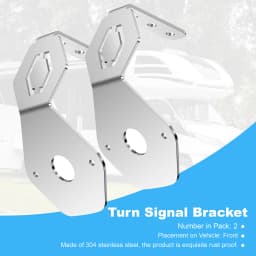 Watermelon Mirror Turn Signal Angled Bracket Stainless SET/2 - Light Not Include