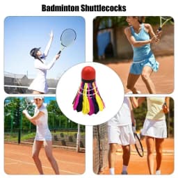 Badminton Ball Set Colorful Badminton Ball Youth Players 10-Pack Duck Feathers & Rubber Badminton Ball Stable Flight Badminton