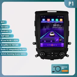 Hizpo For Tesla Style 2Din Car Radio For Hyundai Santa Fe 2 2006 2007-2012 Stereo Multimedia Video Player Navigation GPS Carplay