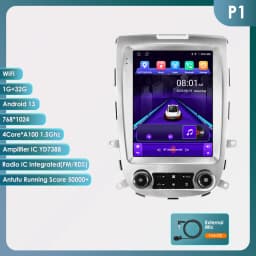 Hizpo For Tesla Style 2Din Car Radio For Hyundai Santa Fe 2 2006 2007-2012 Stereo Multimedia Video Player Navigation GPS Carplay