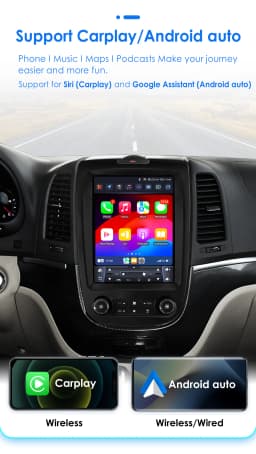 Hizpo For Tesla Style 2Din Car Radio For Hyundai Santa Fe 2 2006 2007-2012 Stereo Multimedia Video Player Navigation GPS Carplay