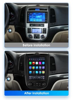 Hizpo For Tesla Style 2Din Car Radio For Hyundai Santa Fe 2 2006 2007-2012 Stereo Multimedia Video Player Navigation GPS Carplay