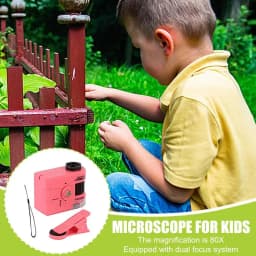 Pocket Science Microscope Portable Children Science Toy Microscope 80X Microbiological Observation Lab Toy For Boys Girls For