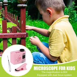Pocket Science Microscope Portable Children Science Toy Microscope 80X Microbiological Observation Lab Toy For Boys Girls For