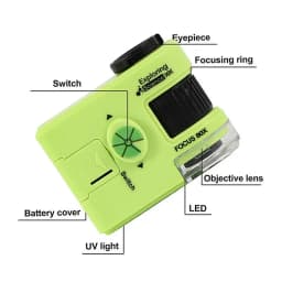 Pocket Science Microscope Portable Children Science Toy Microscope 80X Microbiological Observation Lab Toy For Boys Girls For
