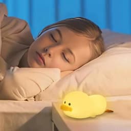 Duck Night Light For Kids Cute Light Up Duck Silicone Dimmable Rechargeable Touch Control Soft Kids Nursery Nightlight With