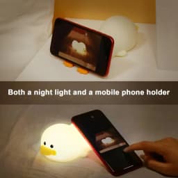 Duck Night Light For Kids Cute Light Up Duck Silicone Dimmable Rechargeable Touch Control Soft Kids Nursery Nightlight With