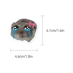 Sad Hamster Sticker Cute Meme Cute Sad Hamster Sticker Decals Cute Aesthetic Girly Hamster Decal 56X PVC Cute For Skateboard