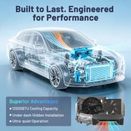 Treeligo Universal 12V Air Conditioner Underdash Electric Heat Cooling AC Unit Fit Car Automotive SUV Truck Camper Van Boat New
