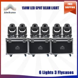 No Tax 1-12Pcs Hot Selling LED 150W Beam Spot Moving Head 3 Or 8 Prisms For DMX512 Disco Party Dj Wedding Christmas Stage Light