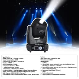 No Tax 1-12Pcs Hot Selling LED 150W Beam Spot Moving Head 3 Or 8 Prisms For DMX512 Disco Party Dj Wedding Christmas Stage Light