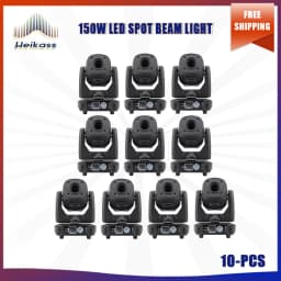 No Tax 1-12Pcs Hot Selling LED 150W Beam Spot Moving Head 3 Or 8 Prisms For DMX512 Disco Party Dj Wedding Christmas Stage Light