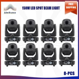 No Tax 1-12Pcs Hot Selling LED 150W Beam Spot Moving Head 3 Or 8 Prisms For DMX512 Disco Party Dj Wedding Christmas Stage Light