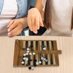 Travel Size Backgammon Game Portable Travel Strategy Backgammon Game Set Backgammon Small Game Set Strategy Backgammon Game Set