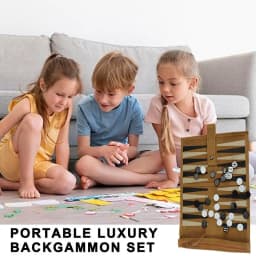Travel Size Backgammon Game Portable Travel Strategy Backgammon Game Set Backgammon Small Game Set Strategy Backgammon Game Set