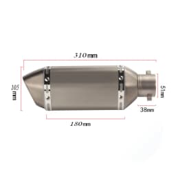 Slip On Motorcycle Exhaust Tail Mid Link Pipe For Honda CB400X/400R/500X 2018-2020 500F/CBR400/500R 2016-2020 With DB Killer