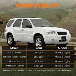 Rear Passenger Right Shock Rust Repair Kit For Ford Escape 2001-2012 for Mazda Tribute 2001-2011 for Mercury Mariner 2005-2011