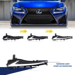 LED Daytime Running Light Kit for Lexus IS250 IS200t IS350 ISF IS300 2014-2016 Sequential Turn Signal DRL Assembly