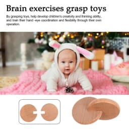 Montessori Baby Toys Wooden Interlocking Discs Learning Early Educational Toys For Children Kids Toddlers Easy Grip
