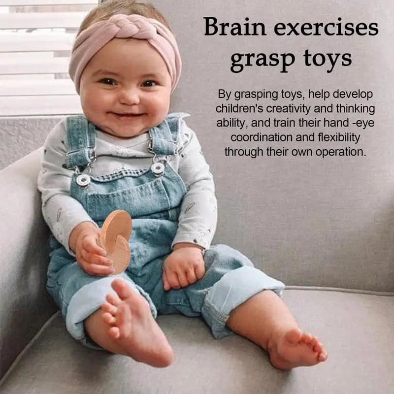 Montessori Baby Toys Wooden Interlocking Discs Learning Early Educational Toys For Children Kids Toddlers Easy Grip