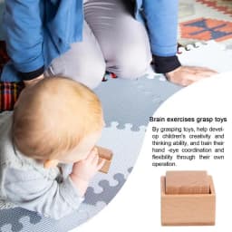 Montessori Baby Toys Wooden Interlocking Discs Learning Early Educational Toys For Children Kids Toddlers Easy Grip