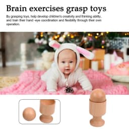 Montessori Baby Toys Wooden Interlocking Discs Learning Early Educational Toys For Children Kids Toddlers Easy Grip