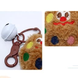 Cookie Keychain Pendant Charm Cookie Keyring Plush Ornament Cookie Chocolate Phone Chains Bag Decoration Accessory For Bags