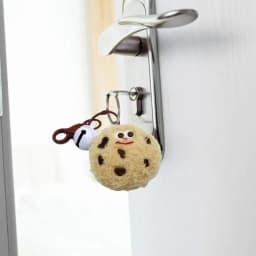 Cookie Keychain Pendant Charm Cookie Keyring Plush Ornament Cookie Chocolate Phone Chains Bag Decoration Accessory For Bags