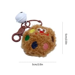 Cookie Keychain Pendant Charm Cookie Keyring Plush Ornament Cookie Chocolate Phone Chains Bag Decoration Accessory For Bags