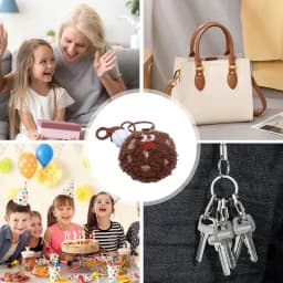 Cookie Keychain Pendant Charm Cookie Keyring Plush Ornament Cookie Chocolate Phone Chains Bag Decoration Accessory For Bags
