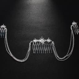 Stonefans Fashion Rhinestone Star Hair Comb Chain Jewelry for Women Bridal Multilayer Thin Chain Tiara Wedding Headpiece Gift
