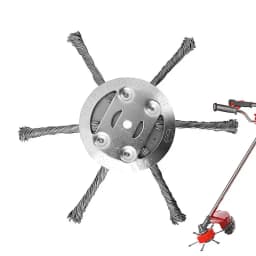 Upgrade 6 Heads Steel Wire Weeds Brush Cutter Grass Trimmer Head Universal Rotary Wheel Brush Disc Lawn Mower Garden Tools