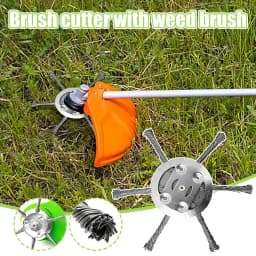 Upgrade 6 Heads Steel Wire Weeds Brush Cutter Grass Trimmer Head Universal Rotary Wheel Brush Disc Lawn Mower Garden Tools