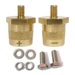 Battery Terminal Connector Multipurpose M8 Thread Brass Side Post Threaded Terminal Stud End Metal Battery Terminal Charging