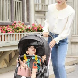 Stroller Hooks For Bags Mommy Hook 2pcs Rotatable Stroller Clip Stroller Organizer Hook Convenient Multi-Purpose Mommy Bag