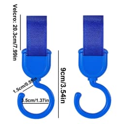Stroller Hooks For Bags Mommy Hook 2pcs Rotatable Stroller Clip Stroller Organizer Hook Convenient Multi-Purpose Mommy Bag