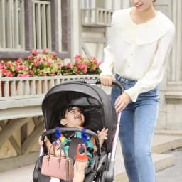 Stroller Hooks For Bags Mommy Hook 2pcs Rotatable Stroller Clip Stroller Organizer Hook Convenient Multi-Purpose Mommy Bag